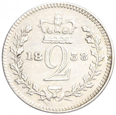 2 пенса 1838 года Великобритания