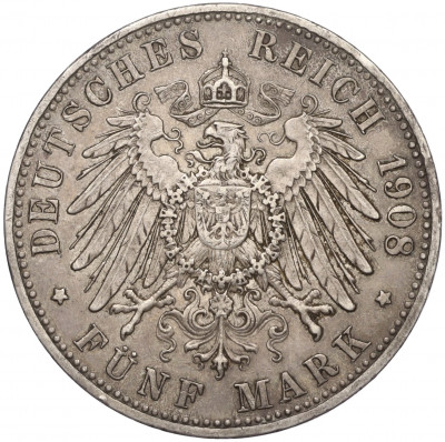 5 марок 1908 года Германия (Бавария)