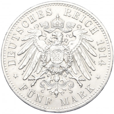 5 марок 1914 года Германия (Пруссия)