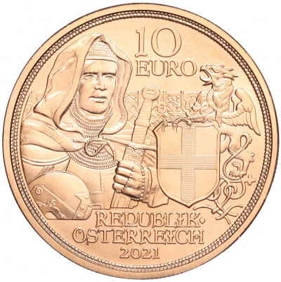 10 евро 2021 года Австрия «Рыцарские истории — Братство»