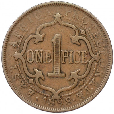 1 пайс 1898 года Британская Восточная Африка