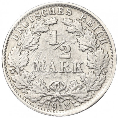 1/2 марки 1918 года F Германия