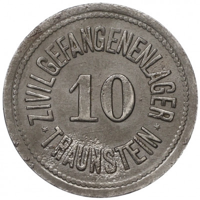 10 пфеннигов 1914-1918 года Германия - лагерь военнопленных Траунштайн (Нотгельд)
