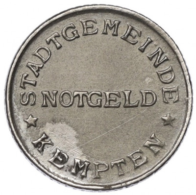 2 пфеннига 1920 года Германия - город Кемптен (Нотгельд)