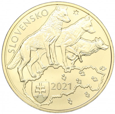 5 евро 2021 года Словакия «Волк»