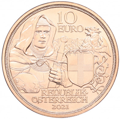10 евро 2021 года Австрия «Рыцарские истории — Братство»