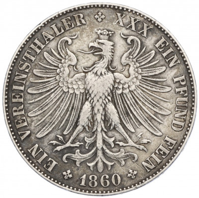 1 союзный талер 1860 года Франкфурт