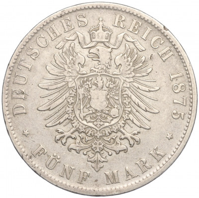 5 марок 1875 года Германия (Бавария)