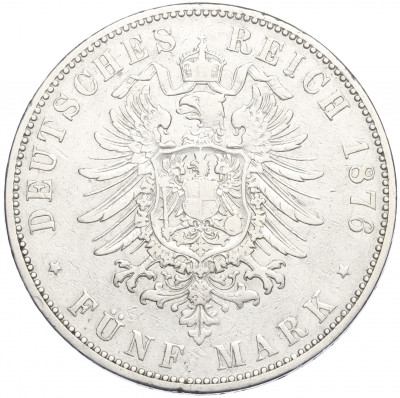 5 марок 1876 года Германия (Гессен)