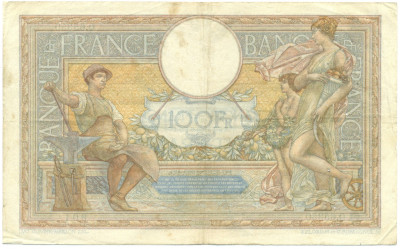 100 франков 1939 года Франция