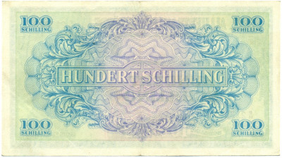 100 шиллингов 1944 года Австрия (Выпуск Союзного коммандования)