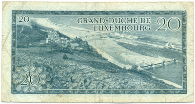 20 франков 1966 года Люксембург