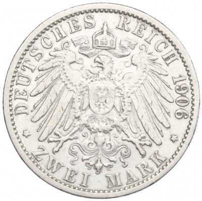2 марки 1906 года А Германия (Пруссия)