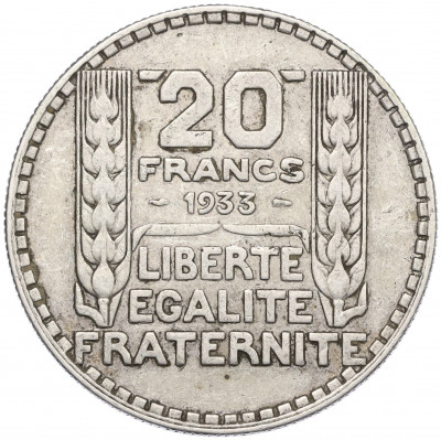 20 франков 1933 года Франция