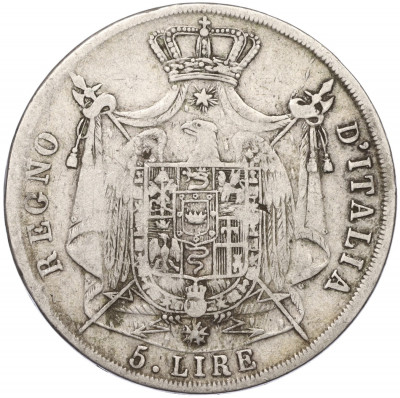 5 лир 1812 года Наполеоновское королевство Италия