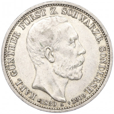 3 марки 1909 года Германия (Шварцбург-Зондерсгаузен) 