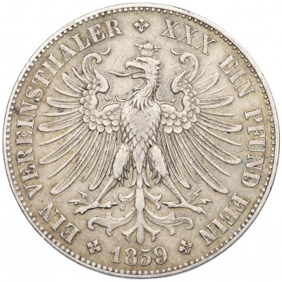 1 талер 1859 года Франкфурт