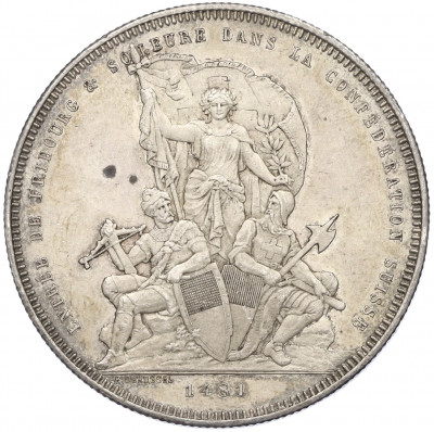 5 франков 1881 года Швейцария 
