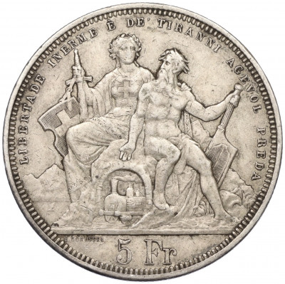 5 франков 1883 года Швейцария 