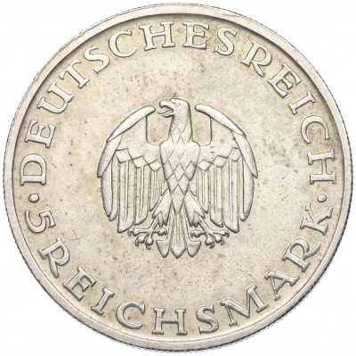 5 рейхсмарок 1929 года D Германия «200 лет со дня рождения Готхольда Лессинга»