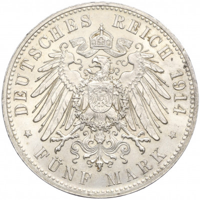 5 марок 1914 года Е Германия (Саксония)