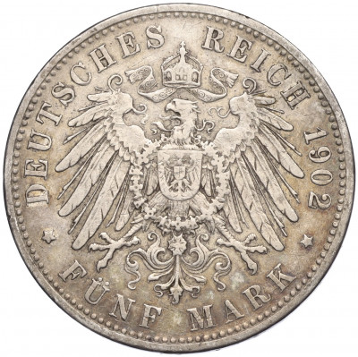 5 марок 1902 года D Германия (Бавария)