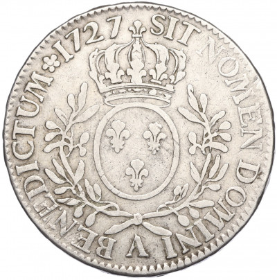 1 экю 1727 года А Франция (Людовик XV)