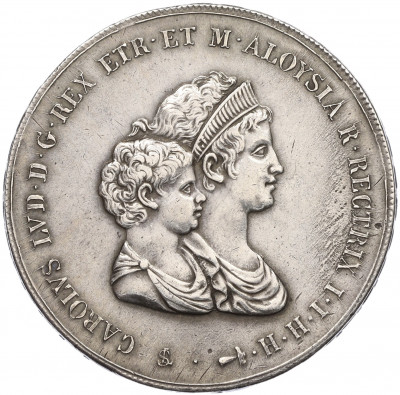 1 франческоне (10 паоли) 1807 года Королевство Этрурия (Тоскана)