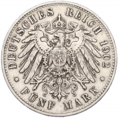 5 марок 1902 года Германия (Вюртемберг)