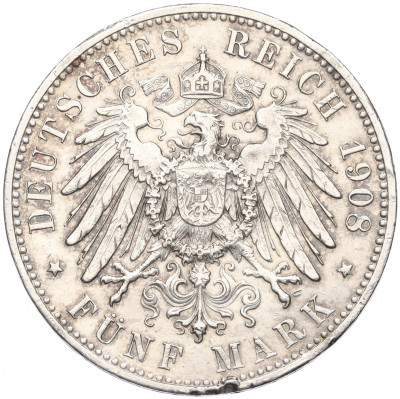 5 марок 1908 года Германия (Вюртемберг)