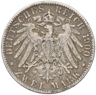 2 марки 1900 года Германия (Гамбург)