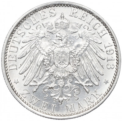 3 марки 1913 года Германия (Пруссия) «25 лет правлению Вильгельма II»