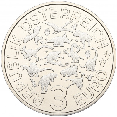 3 евро 2019 года Австрия «Динозавры — Спинозавр»