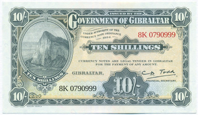 10 шиллингов 2018 года Гибралтар