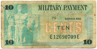 10 центов 1970 года США (Армейский платежный сертификат)