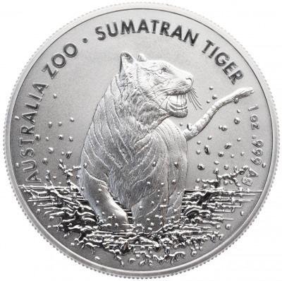 1 доллар 2020 года Австралия «Австралийский зоопарк — Суматранский тигр»