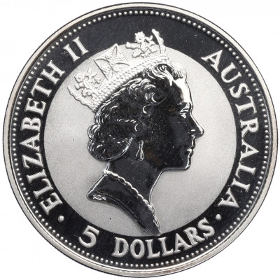 5 долларов 1991 года Австралия «Австралийская Кукабара»