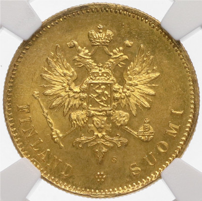 20 марок 1912 года Русская Финляндия - в слабе NGC (MS65)