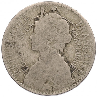 1 франк 1897 года Мартиника