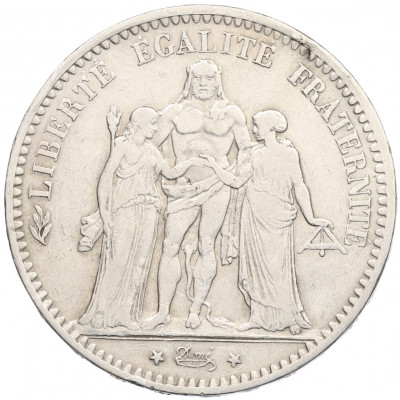 5 франков 1875 года А Франция