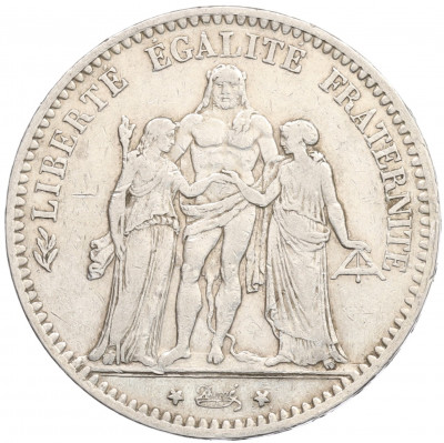 5 франков 1876 года А Франция