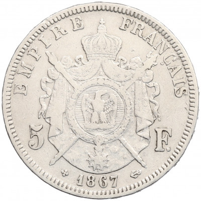5 франков 1867 года BB Франция