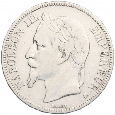 5 франков 1867 года BB Франция