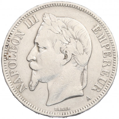 5 франков 1870 года A Франция