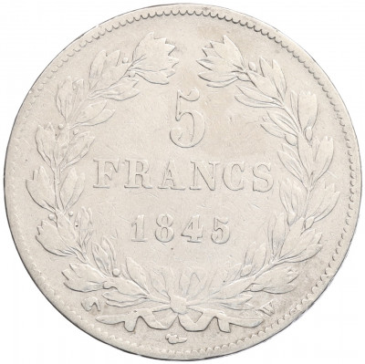 5 франков 1845 года W Франция