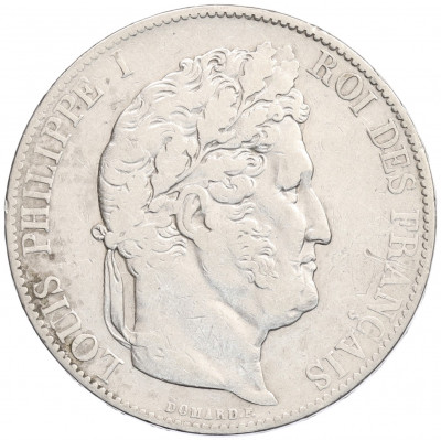 5 франков 1845 года W Франция