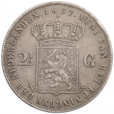 2 1/2 гульдена 1857 года Нидерланды