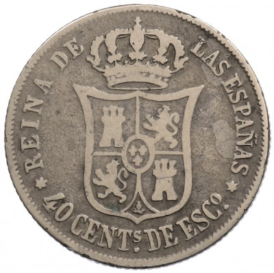 40 сентимо 1865 года Испания