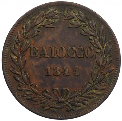 1 байокко 1844 года Папская область