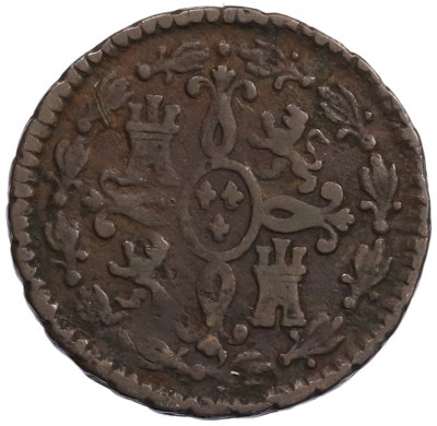 2 мараведи 1827 года Испания